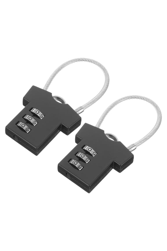 Combination Cable Luggage Locks High Security Padlocks Set of 2 for Travel Suitcase Bags