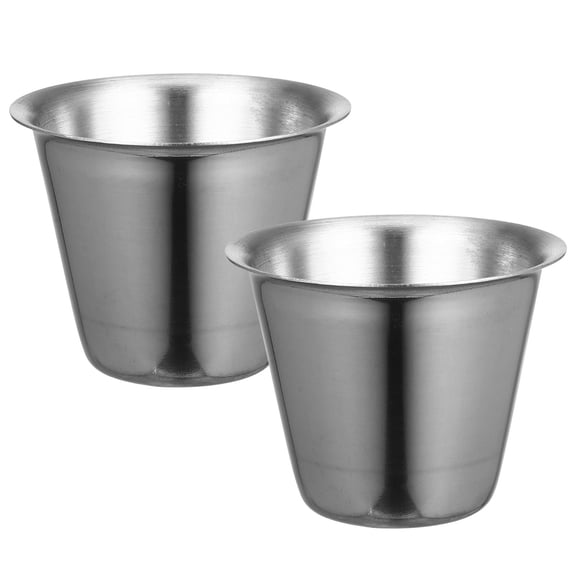 HOOWIFFY Silver Dipping Dish Stainless Steel Elegant Table Setting 2Pcs