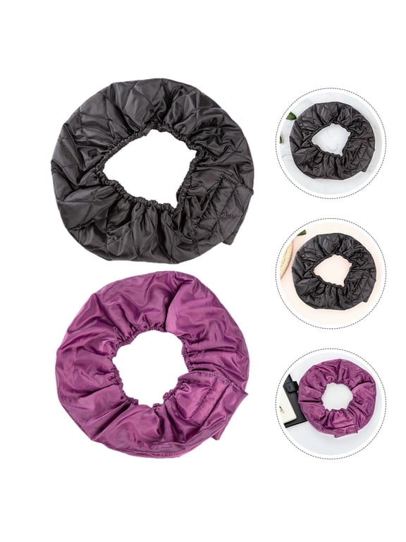 2Pcs Double Layer Heat Insulation Hair Cap Waterproof for Hair Dye and Curling