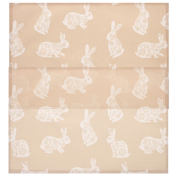 HOOWIFFY 2Pcs Easter Bunny Beige Place Mats for Tabletop Decor Suitable for Restaurant and Home