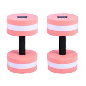 HOOWIFFY 2Pcs Eva Floating Dumbbell Lightweight Aquatic Barbell for Pool Resistance and Cardio Training