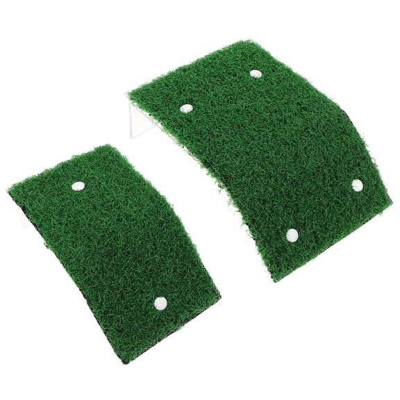 HOOWIFFY 2Pcs Green Suction Cup Turtle Ramp Animal Pool Escape Ladder for Small Critters