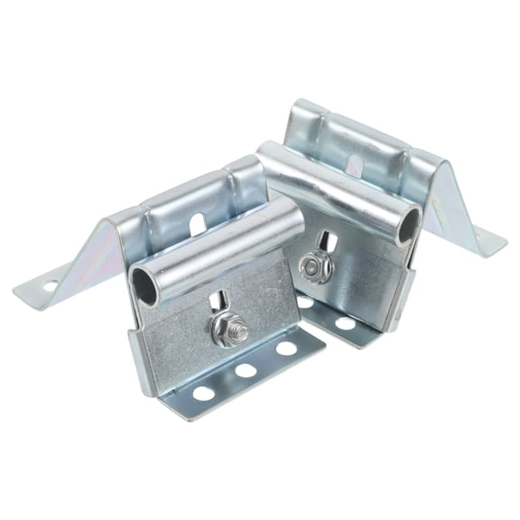 HOOWIFFY 2Pcs Heavy Duty Plated Silver Garage Door Bracket Adjustable Top Support for Home Use