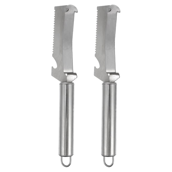 HOOWIFFY 2Pcs Kitchen Gadgets Stainless Steel Mango Peelers Practical Plated Silver