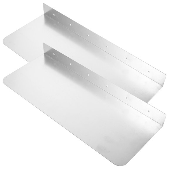 HOOWIFFY 2-Pack Stainless Steel Kitchen Sink Splash Guard Protector, Water Splashback Shield for Home and Household Use