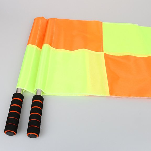 HOOWIFFY 2Pcs Multi Use Referee Flags with Sponge Handle for Racing Traffic and Athletic Competition