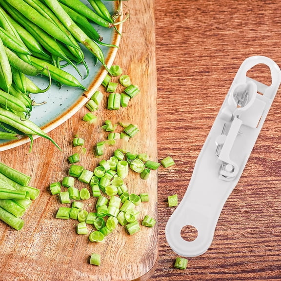 HOOWIFFY Bean Slicer and String Remover 2-Piece Kitchen Tool Set for Easy Snipping and Slicing Fresh Vegetables