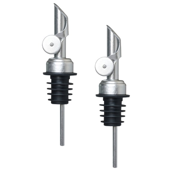 HOOWIFFY Stainless Steel Bottle Pourer Set of 2 - Wine and Oil Pour Spouts for Kitchen, Bar, Dining Use