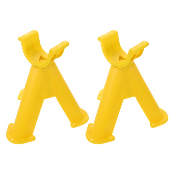 HOOWIFFY 2Pcs PVC Cable Holder Tripods Yellow Plastic Wire Management Stands for Home Settings