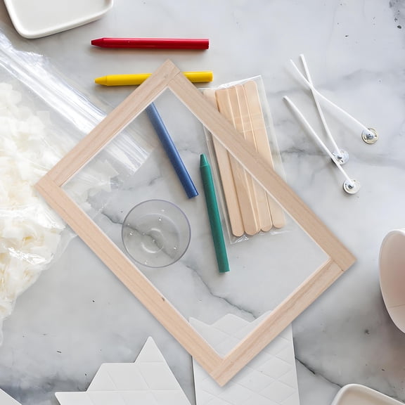 HOOWIFFY 2Pcs Multi Use Wooden Paper Making Frame Kit for Handmade Paper Craft