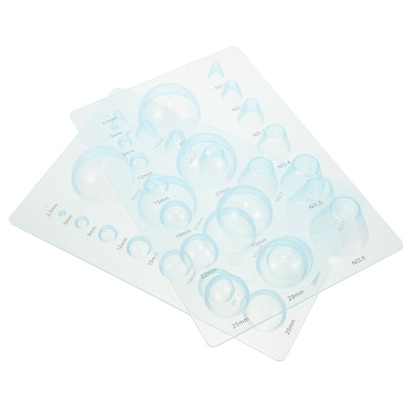 HOOWIFFY 2Pcs Paper Quilling Circle Mold Plastic Sky Blue Tool for Craft Making