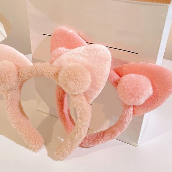 HOOWIFFY 2Pcs Pink Classic Style Cat Ears Headband for Animals Cosplay and Daily Decor