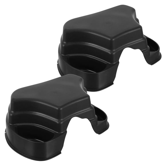 HOOWIFFY 2Pcs Plastic Tortoise Feeding Cave with Chic Black Finish for Reptile Box Adornment
