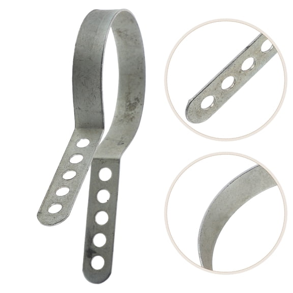 HOOWIFFY 2Pcs Universal Plated Silver Muffler Mount Clamps for 50Cc 80Cc Bike Exhaust Support