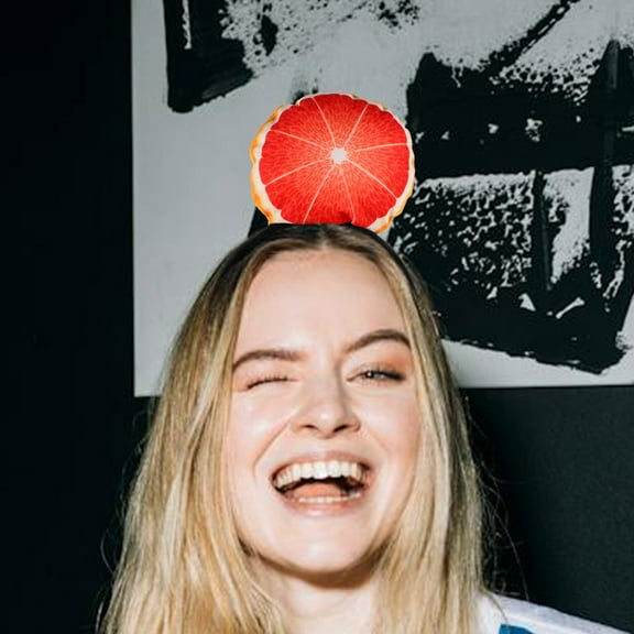 HOOWIFFY 2-Pack Plush Headbands Soft Orange Fruit Hair Accessories for Party, Cosplay, Celebration, and Daily Wear