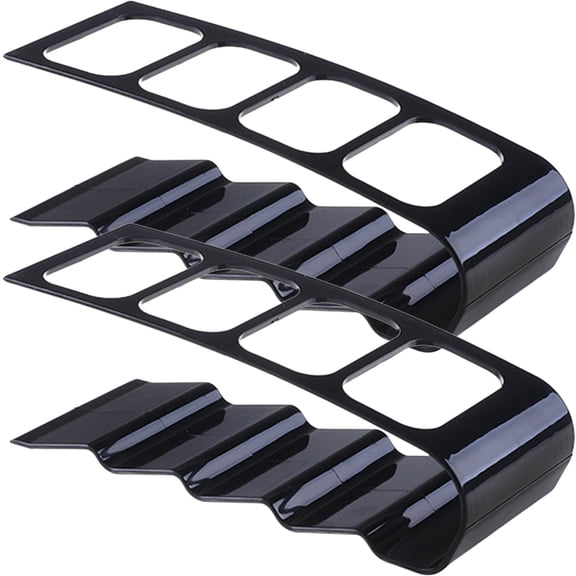 HOOWIFFY 2Pcs Remote Control Organizer in Black for TV and Air Conditioner Table Storage