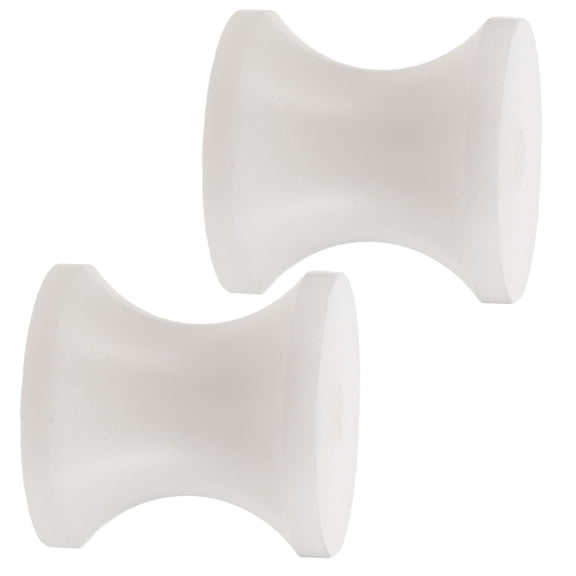 HOOWIFFY 2Pcs Replacement Marine Anchor Bow Roller Bracket with Nylon Wheel for Boats White