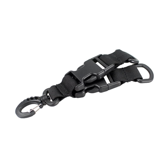 HOOWIFFY 2Pcs Rotating Buckle Plastic Cord Lock for Bags Black Heavy Duty Spring Loaded