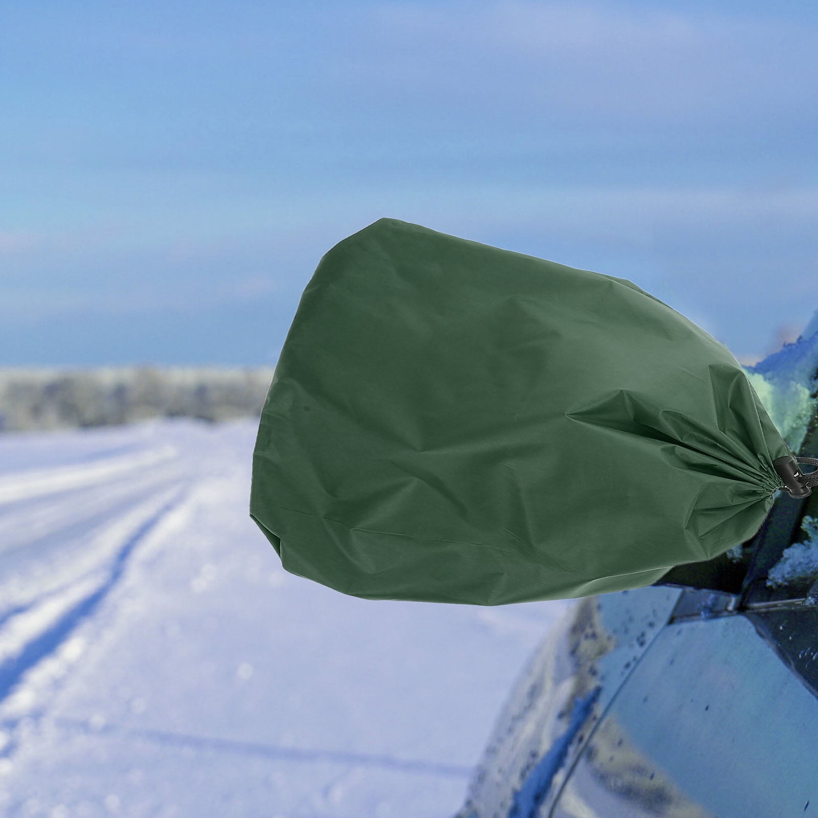 HOOWIFFY 2Pcs Durable Olive Mirror Covers for Car Snow and Frost ...