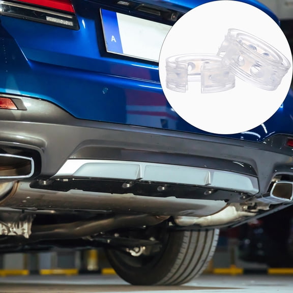 HOOWIFFY 2-Pack Clear Rubber Spring Buffers for Car Suspension and Damage Reduction