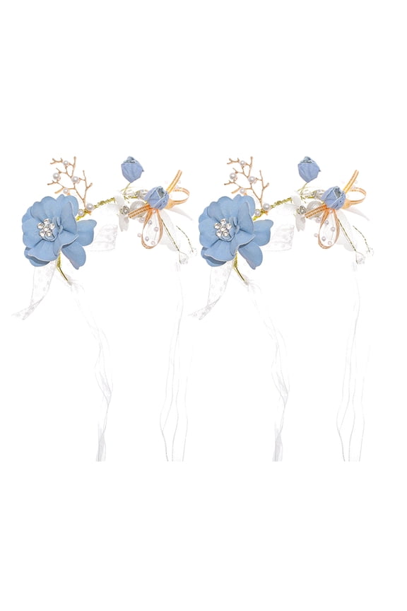 Wrist Corsage Bracelets 2 Pieces Assorted Colors Elegant Bridal Prom Accessories Floral Design