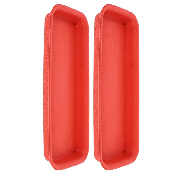 HOOWIFFY Plant Drip Tray Rectangular Red 2Pcs 12X5.4X0.8In Resin