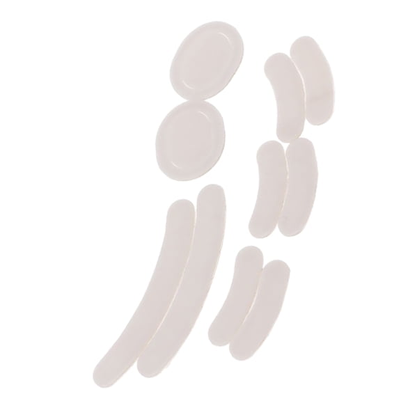 HOOWIFFY 2 Sets White Anti-Skid Mouse Feet with Curved Edges for Gaming and Computer Mouse Replacement Pads