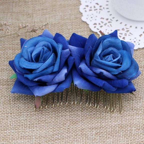 HOOWIFFY 2pcs Hair Combs for Styling Hair Accessory Rose Flower Design for Girls Various Parties