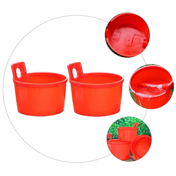 HOOWIFFY 2pcs Long Handle Ladle Multi Purpose Bailer For Garden And Home Design For Watering And Fertilizing Soil