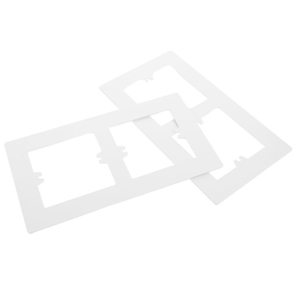 HOOWIFFY 2-Pack White Outlet Plate Covers PC Socket Hole Protectors for Home Office Hotel Use