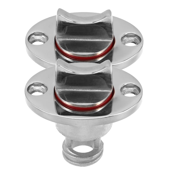 HOOWIFFY 2pcs Stainless Steel Boat Scupper Plugs Tight Drain Stoppers Replacement For Kayak Canoe And Boat Applications