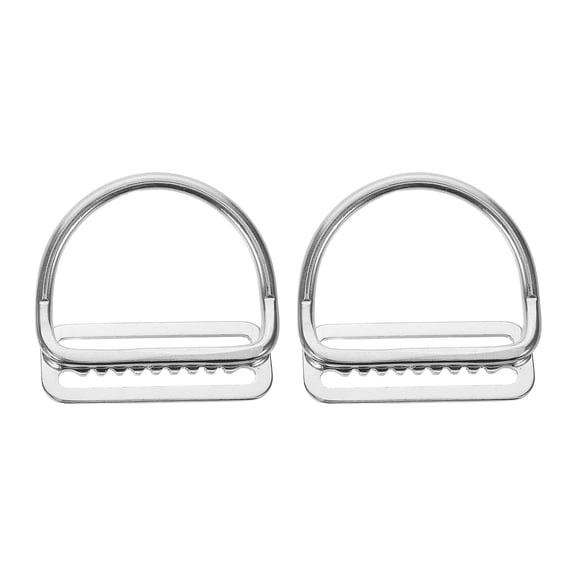 HOOWIFFY 2Pcs Stainless Steel Weight Belt D Ring Buckle Quick Adjust Dive Webbing Keeper