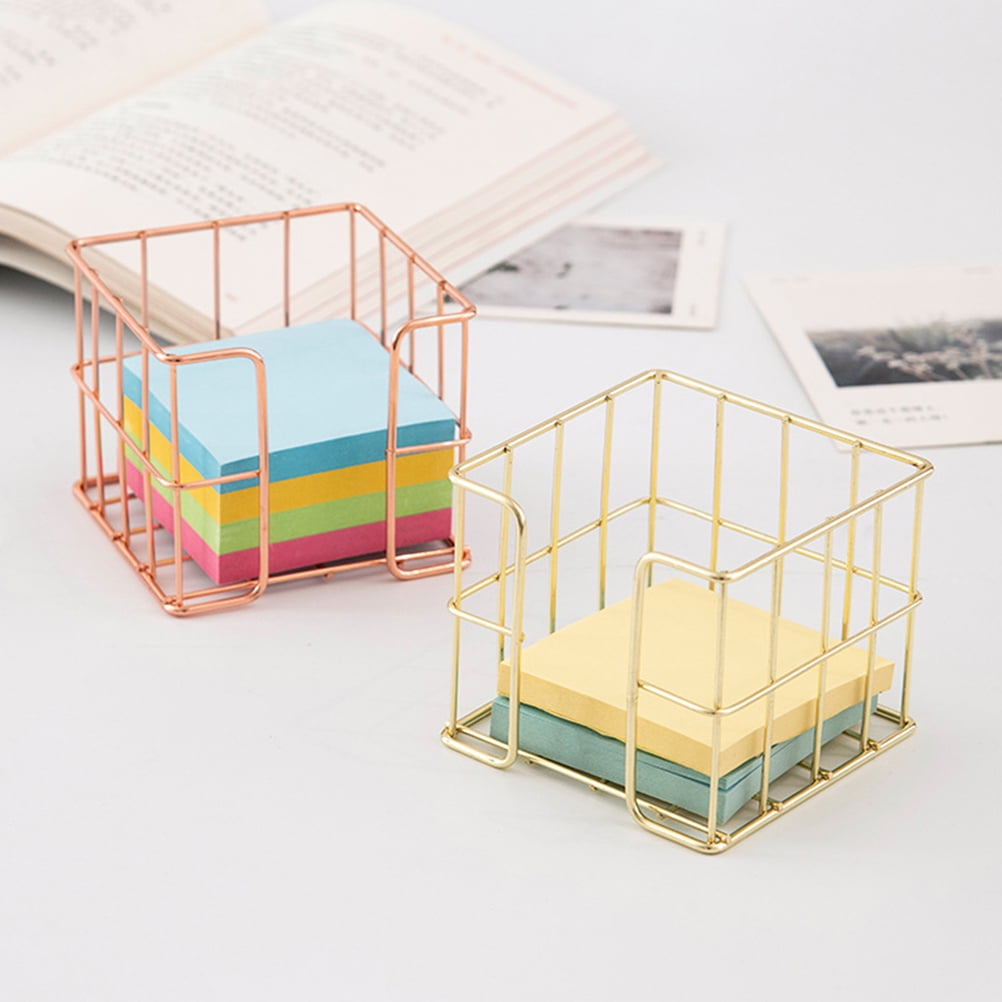 HOOWIFFY Assorted Color Iron Notepad Holder for Desk Organization 3Pcs ...