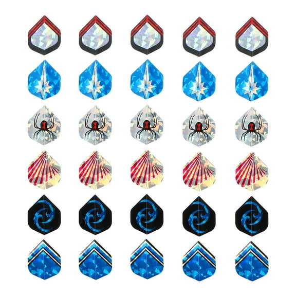 HOOWIFFY 30Pcs Dart Flights for Outdoor and Indoor Sports Games Accessories Replacement