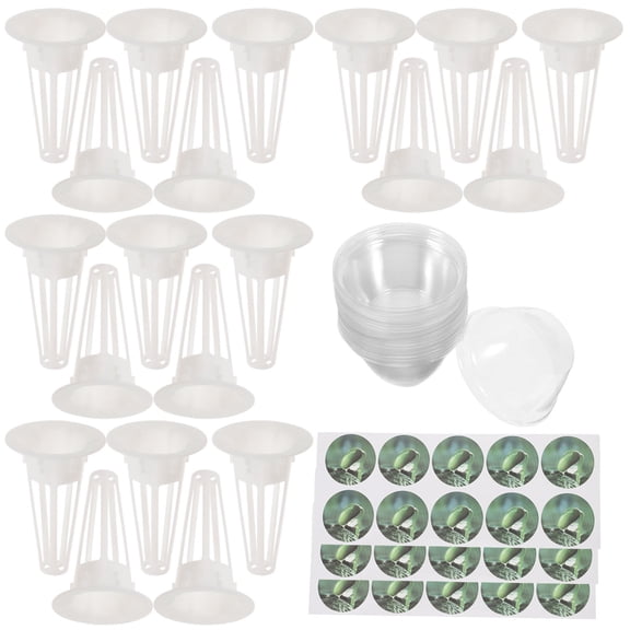HOOWIFFY 30Sets Indoor Plant Growing Kit with Transparent Sprouter Dome and Germination Tray Set