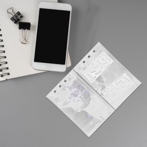 HOOWIFFY Clear Photo Binder Sheets Top Loading Pockets for Sticker Collectors and Trading Card Storage
