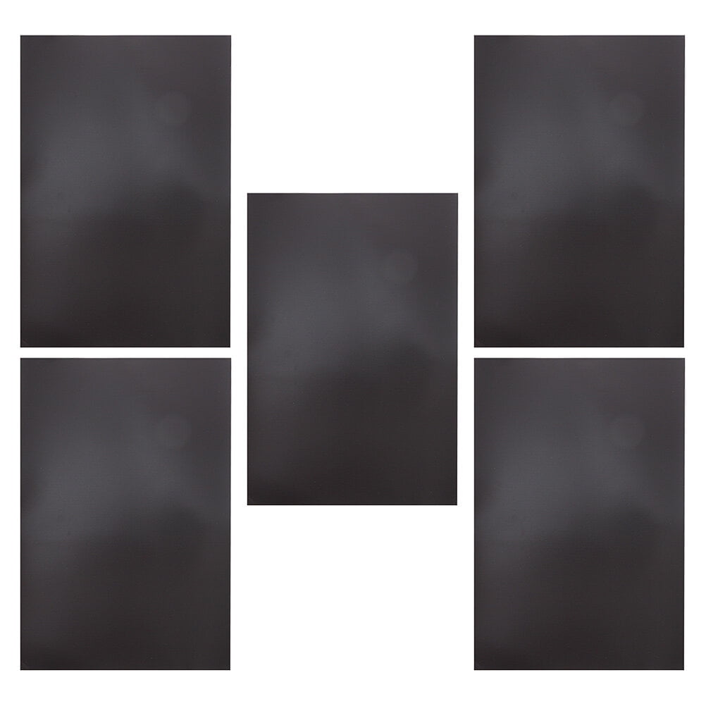HOOWIFFY Black Self-Adhesive Magnetic Sheets, 5-Pack Cuttable Fridge Magnets for Home, Office, Crafts, Projects and More