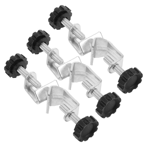 HOOWIFFY Heavy Duty Iron Screw Clamp Stand Support - Tool Accessory for Secure Holding, 3-Piece Set