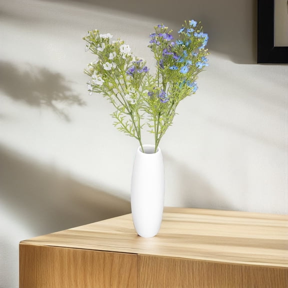 HOOWIFFY 3PCS Realistic Fake Flowers Assorted Color Plastic Fake Floral Decoration for Wedding Party Stems