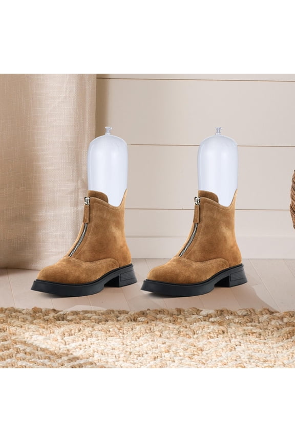 3 Pairs Inflatable White Boot Stretchers with Non-Return Valve for Boots, PVC Material for Comfortable Fit