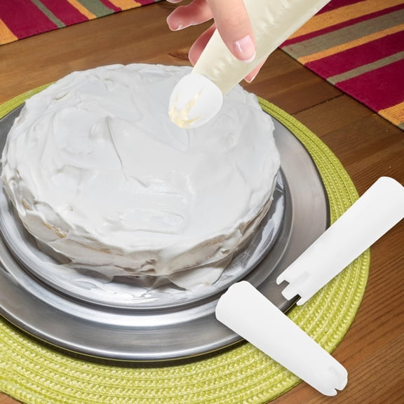 HOOWIFFY 3-Piece Piping Nozzle Set White PP Precision Icing Decorating Tips for Cake Baking and Pastry Decorating