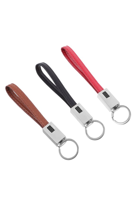 3Pcs Keychain Data Cable with Type C Connector in Assorted Colors for Phone Use