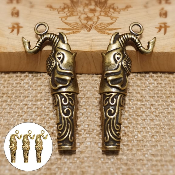 HOOWIFFY 3Pcs Outdoor Whistles Brass Whistle Keyring for Friends Who Like Activity
