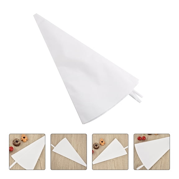 HOOWIFFY 3Pcs Piping Bags Decorating White Cotton Canvas Tool for Cake Decoration Beginners