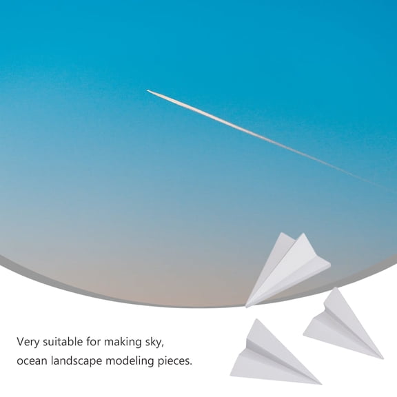 HOOWIFFY Resin Crafts Paper Airplane White Silicone 3Pcs