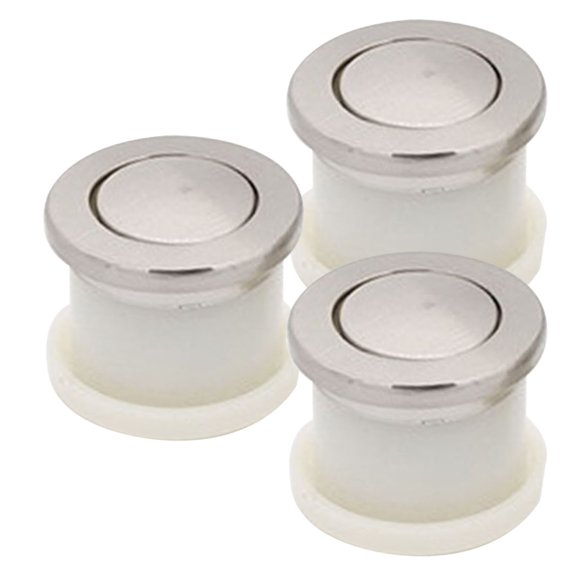 HOOWIFFY 3Pcs Round Ergonomic Retractable Drawer Knobs Light Brown for Kitchen and Bathroom Cabinets