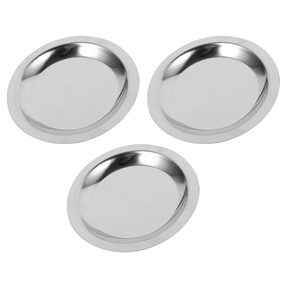 HOOWIFFY Stainless Steel Wine Coasters Silver Reusable Heat-Resistant for Home 3Pcs