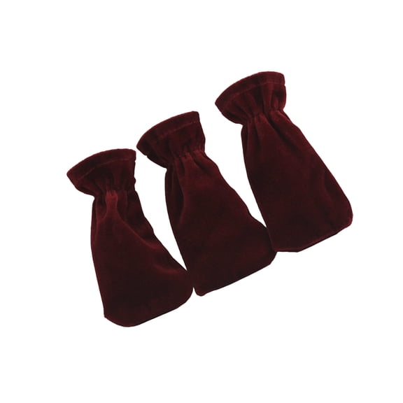 HOOWIFFY 3Pcs Red Piano Foot Pad Covers Plush Fabric Pedal Protectors Lightweight and Portable