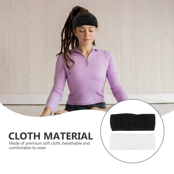 HOOWIFFY 3-Pack Women's Sports Headbands Black Breathable Hair Bands for Face Washing Exercise and Outdoor Activities