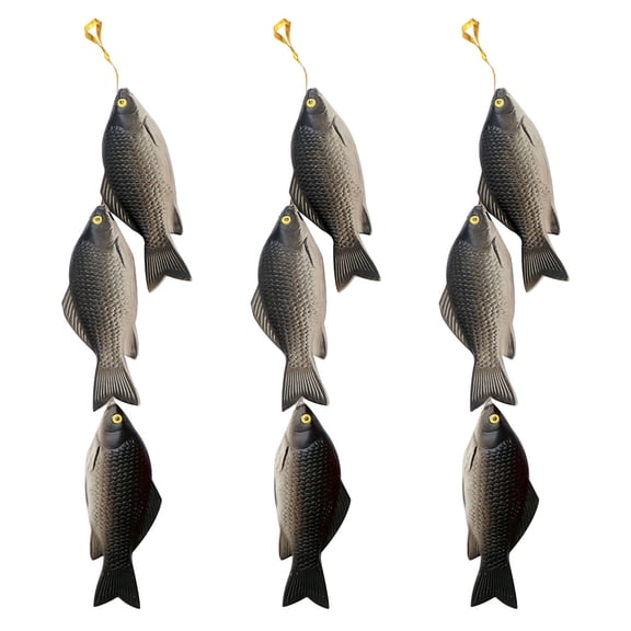 HOOWIFFY 3-Piece Farmhouse Fish Decor Set - Artificial Simulated Fish for Kitchen Ornament and Photo Prop